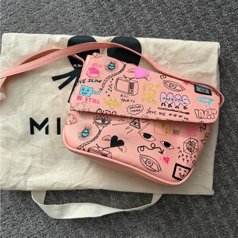 Min and Mon Bruno Mini Pink Crossbody Bag